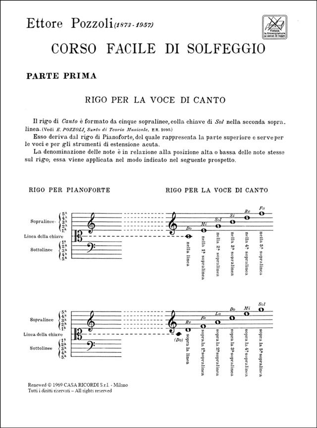 Corso Facile Di Solfeggio Parte I